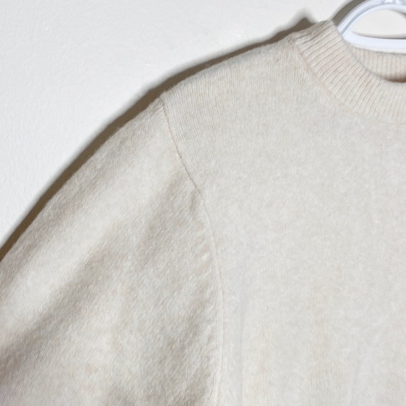 Mango MNG nude plush knit crewneck sweater with cutout at back size L - Picture 6 of 11